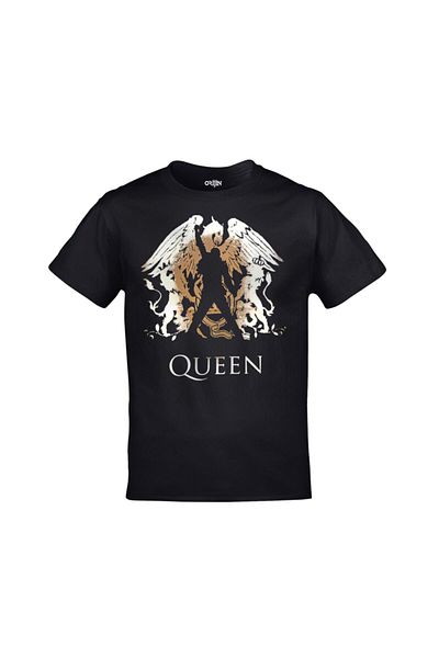 Orijin Tekstil Μπλουζάκι με τυπωμένο Unisex Black Queen Logo Freddie Mercury