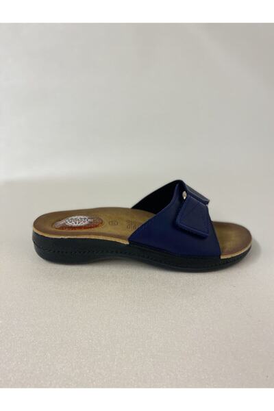 ELİS Heel Spur Navy Blue Orthopedic Slippers