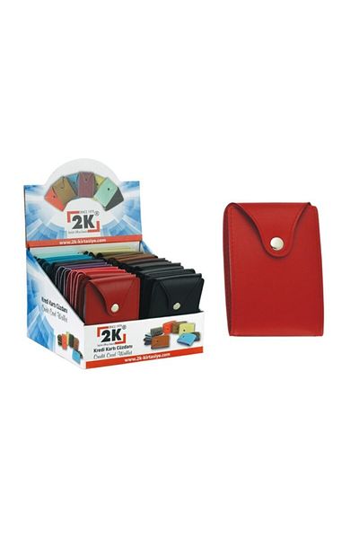 2K Credit Card Holder 10 Sheets Horizontal 24-Piece Stand 12 Colors 7x10,5 Cm