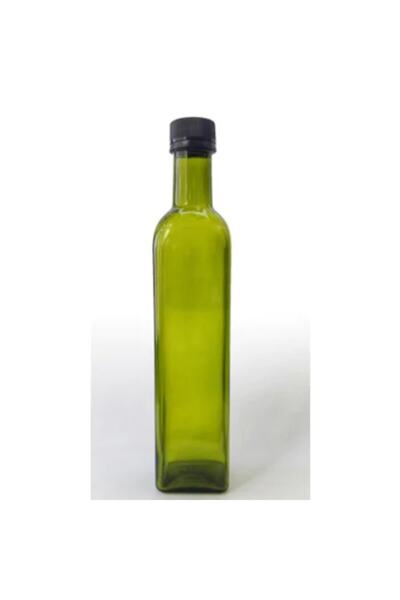 Yerli 500 Cc Green Glass Maraska Oil and Vinegar Bottle - 6 Pieces