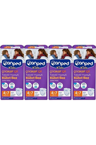 Canped Kids Çoçuklar Için Külot Bez Tekstil Yüzeyli Yaş:4-7 (17-30kg) 36 Adet...