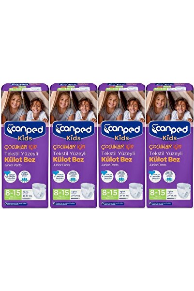 Canped Kids Çoçuklar Için Külot Bez Tekstil Yüzeyli Yaş:8-15 (27-57kg) 32 Ade...