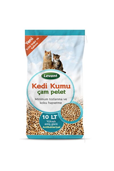 LEVANT Kedi Kumu Çam Pelet %100 Organik Ağaç Kokulu 10 Lt