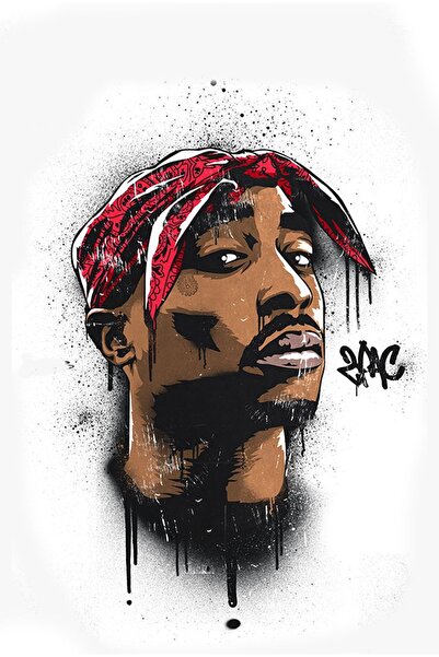 hediyeniburadabul Διακόσμηση Σπιτιού – Tupac Respect / Ξύλινος Πίνακας 20x30