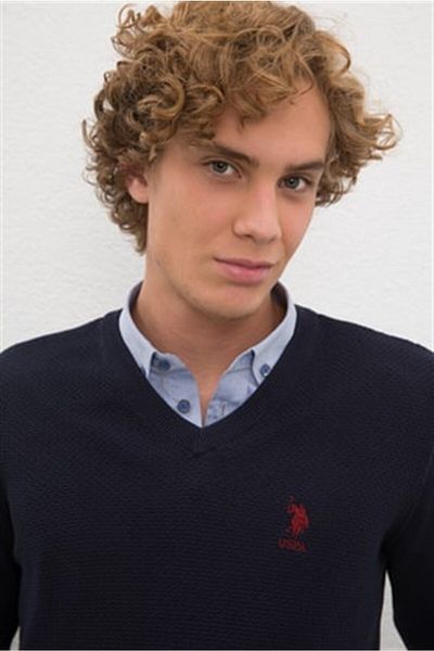 U.S. Polo Assn. Черен мъжки пуловер