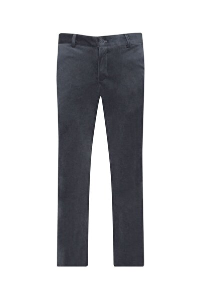 SÜVARİ Gri Erkek Kadife Pantolon Bol Kesim