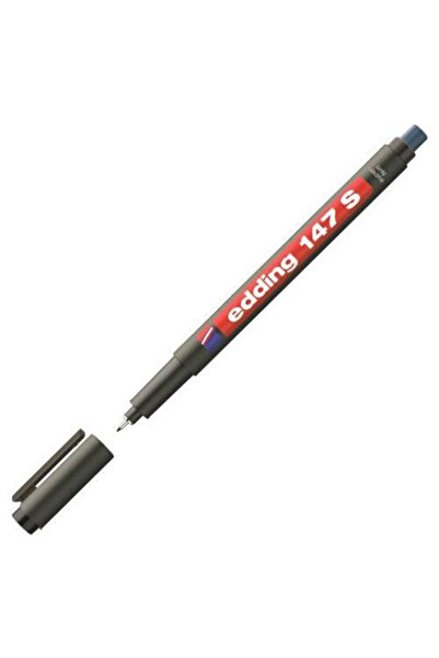 Edding 147 S Uc Asetat Kalemi (Permament Kalem) Silgili -siyah - 10 Lu Paket