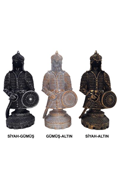 Ahtek Üçlü Biblo Seti, Ayetel Kürsi Ve Cevşen Yazılı Osmanlı Zırh Biblo