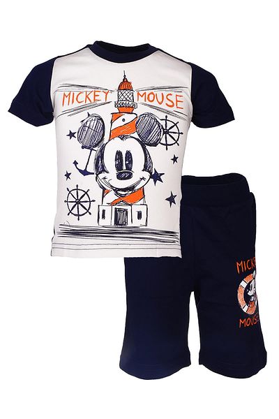 MICKEY Boy's Navy Blue Disney Licensed Mickey Mouse Pajama Set 1-8 Years L9550