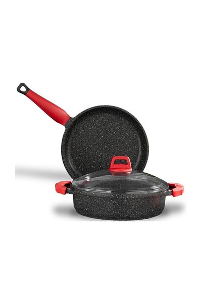 Gulsan Gls 3 Parca Aluminyum Granit Dokum Tencere Tava Seti 26 Cm Trendyol