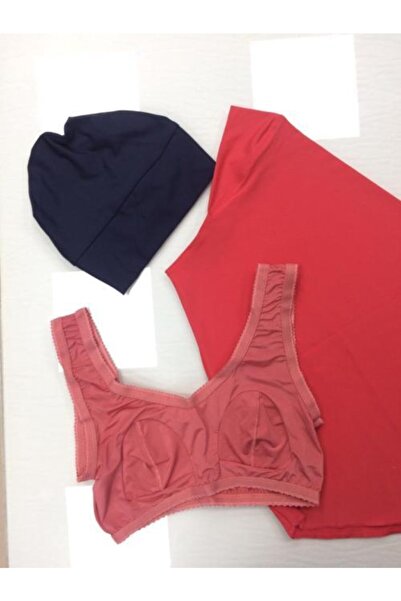 Adasea Women's Coral Full Hijab Swimsuit