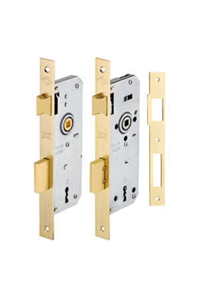 KALE Iç Kapı Gömme Oda Kilidi Nikel Krom 151/r 40 Mm