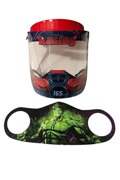 gürbey pazarlama Kırmızı Racıng Siperlik- Hulk Maske