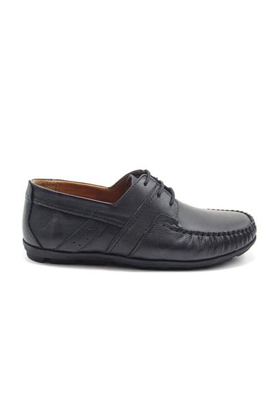 Bemsa Men's Black Genuine Leather Shoes 9105