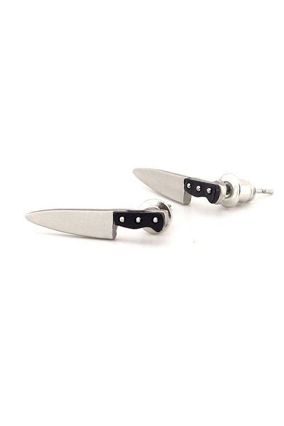 Solfera Unisex E859 Model Small Size Blade Earrings