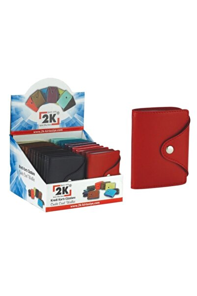 2K Kredi Kartlık 10 Yapraklı Dikey 24'lü Stand 12 Renk 7,5x9,7 Cm