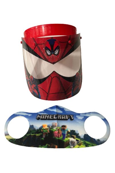 gürbey pazarlama Spıderman Siperlik + Mınecraft Maske