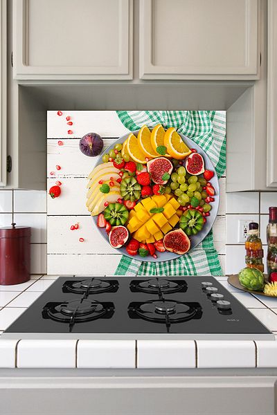 Tilki Dünyası Kitchen Stove Back Sticker Delicious Fruits