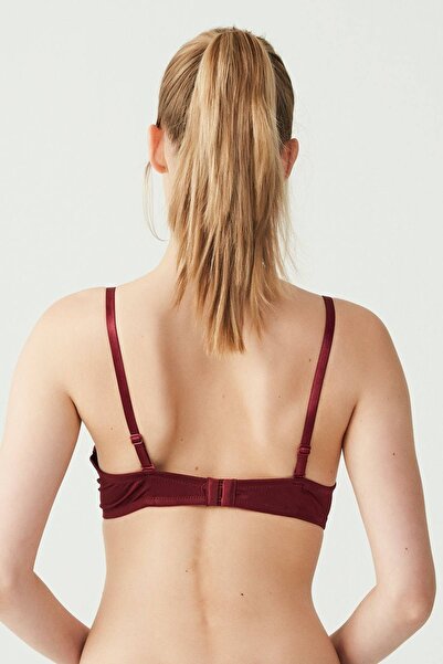 U.S. Polo Assn. - Kadın Bordo Çift Destekli Sütyen 66146