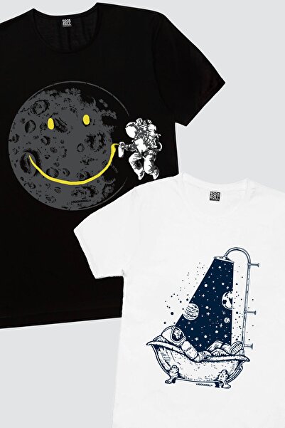 ROCKANDROLL Ženski crni grafitni astronaut, beli astro tuš ekološki paket od ...