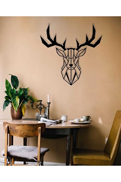 BALP Metal Cnc Lazer Kesim Metal Tablo Geyik Figürlü Dekoratif Duvar Süsü Ota...