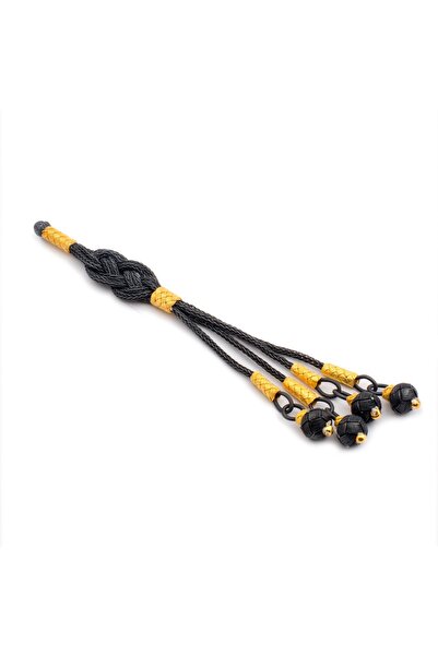 KAZZAZE Infinity Black Gold Συνδυασμός Τετραπλής Φούντα Ροζάριο