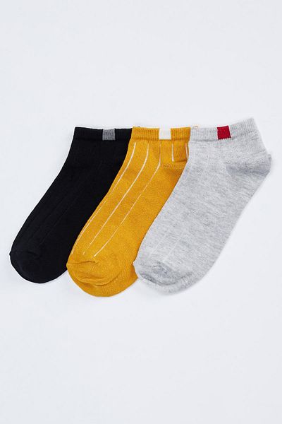 DeFacto Ciorapi D.Yellow Booties pentru femei, 3 buc R8333AZ20AU