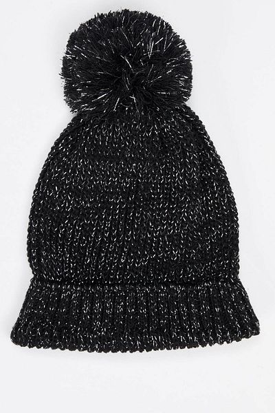 DeFacto Women's Black Red Pompom Knitwear Beret R7505AZ20WN