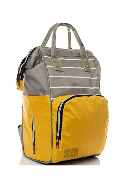 USF Unisex Gray Yellow Baby Care Bag Mother Baby Care Backpack