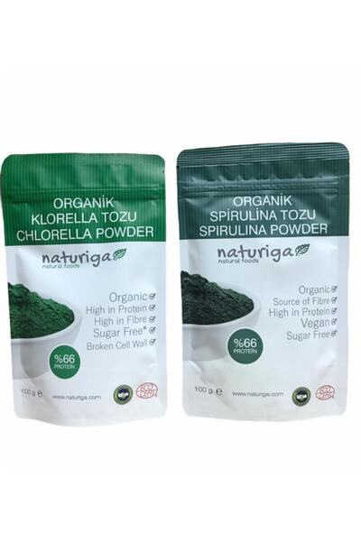 Naturiga Organik Spirulina Tozu Organik & Klorella Chlorella Tozu