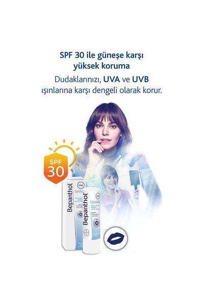 Bepanthol Lipstick Sunscreen SPF 30 - Lip Care Cream 4.5 Gr