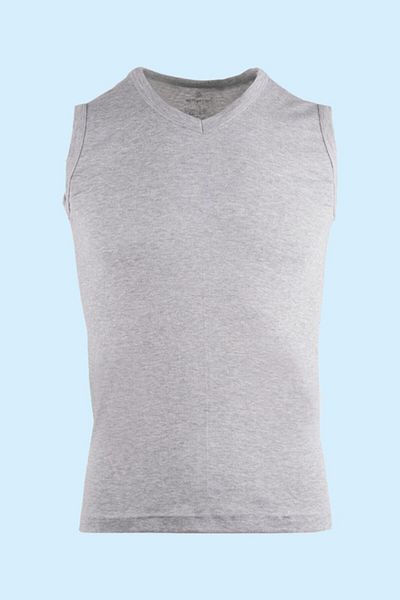 Ceylanoğlu 048 Ribana 3-Piece Men's V-Neck Zero Sleeve Athlete Set
