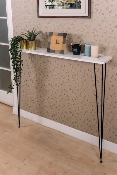 Mudesa Modern Dresuar Radyatör Petek Üzeri Metal Ayaklı Raf