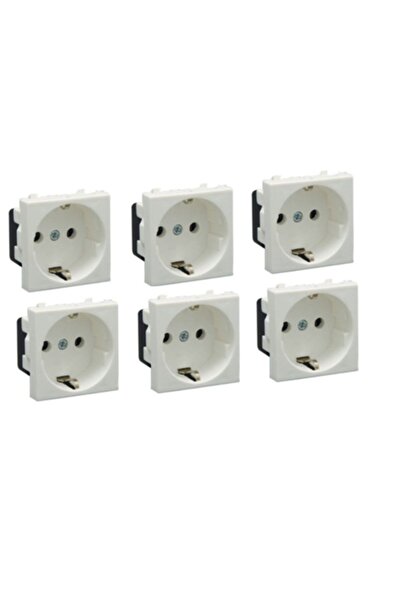 Mutlusan 45x45 Topraklı Priz Çekirdeği 6 Adet Gönderilir