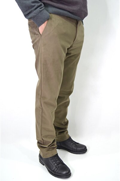 ds danlıspor Erkek Camel Klasik Orta Yaş Üstü Fitilli Likralı Kadife Pantolon