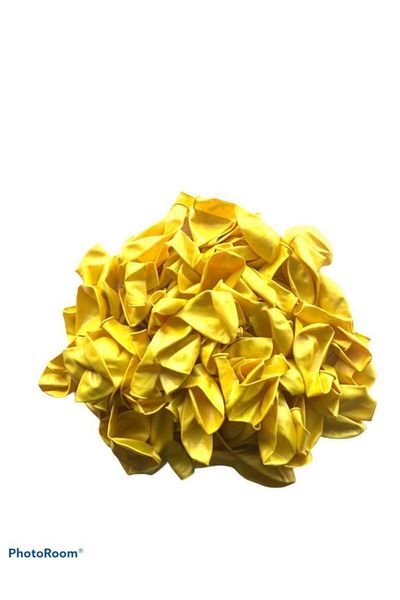 BALON PARTİ 100 Pieces Metallic Yellow Balloon Chain Apparatus Gift