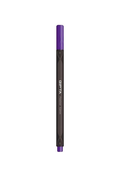 Gıpta Fineliner Fine Felt Tip Pen 0.4 Mm Cardboard Box Triangle Purple (Pack of 12) K600009