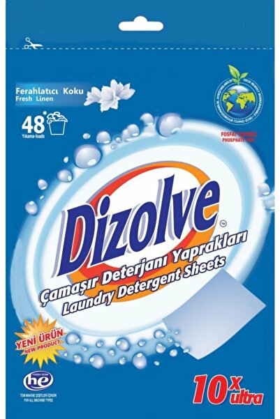 DIZOLVE Yaprak Çamaşır Deterjanı Ferah Koku (48 Adet)
