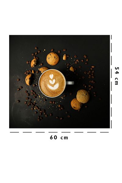 Tilki Dünyası Autocolant pentru aragaz de bucătărie boabe de cafea și prăjituri