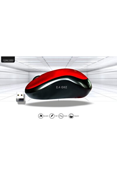 Concord Wireless 1200 Dpı Kablosuz Optik Mouse - Kablosuz Mause C-13 Siyah