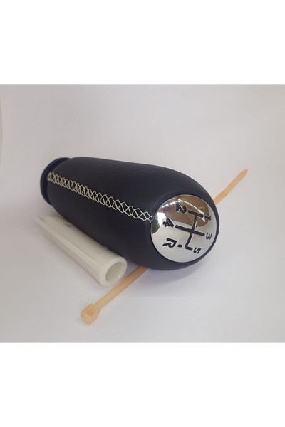 Renault Megane 2 2003-2010 Renault Megane 2 Gear Shift Knob and Gaiter Set (Black Leather)