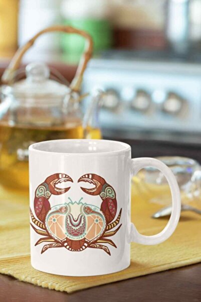MapavriShop كوب مطبوع عليه علامة برج السرطان
