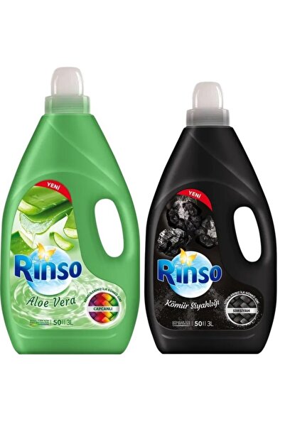 Rinso Sıvı Aloe Vera Renklıler 3 L+ Rınso Sıvı Kömür Sİyahlığı 3 L
