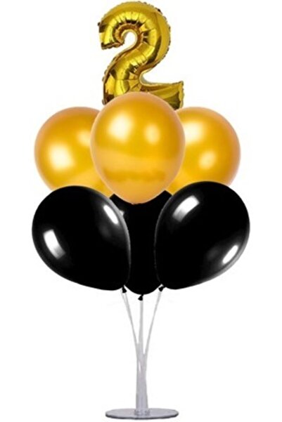 Ekin Süs حامل بالون ذهبي مكون من رقمين