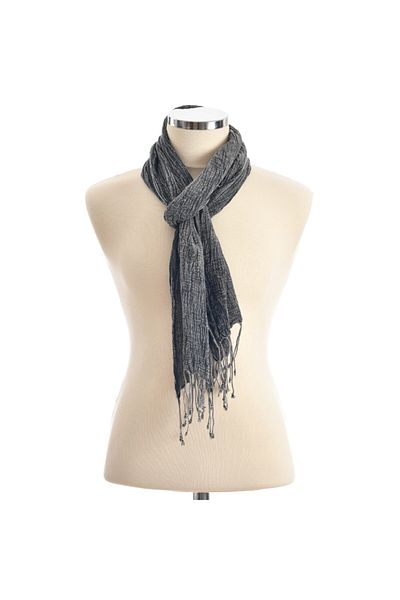 Dosimira Unisex Gray Denim Grinding Cotton Scarf
