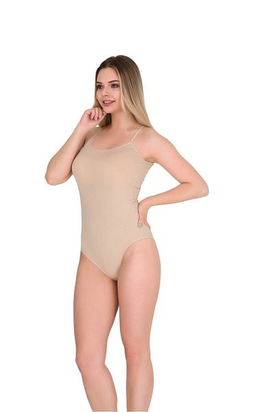 Berrak Women's Nude Colored 2-Piece Snap-On Rope Strap Badi Athlete