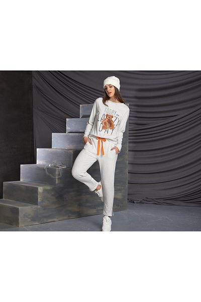 GİZZEY Set de trening pentru femei Snow Melange imprimat