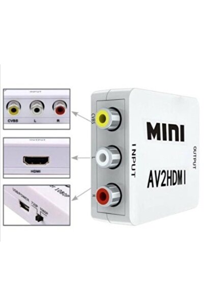 MOLIX Rca Av To Hdmi Çevirici Dönüştürücü Adaptör Analog To Hdmı