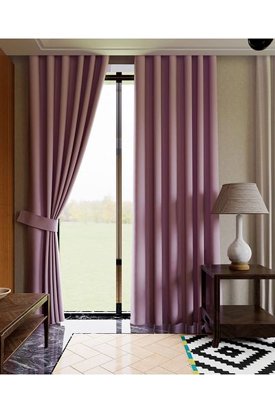 lüks House Dried Rose Blackout Curtain