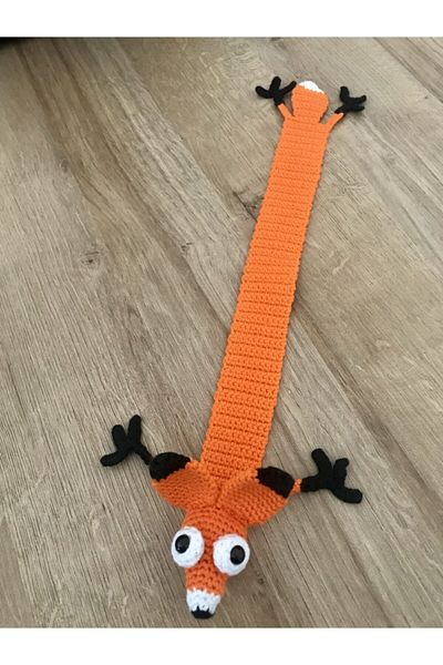 CESTOPİENO Orange Bookmark with Fox Figure